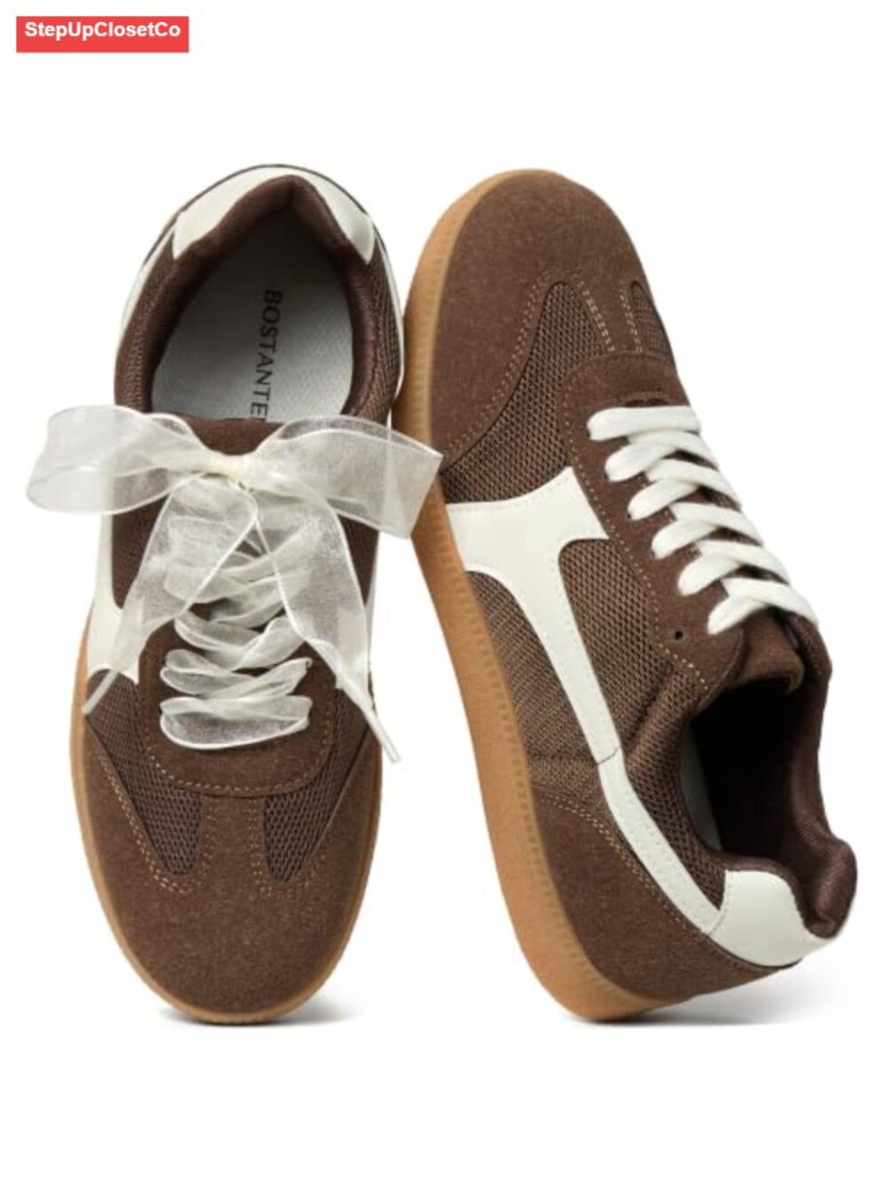 Women's Retro Fashion Sneakers Lace-Up Lace Round Toe Walking Casual
